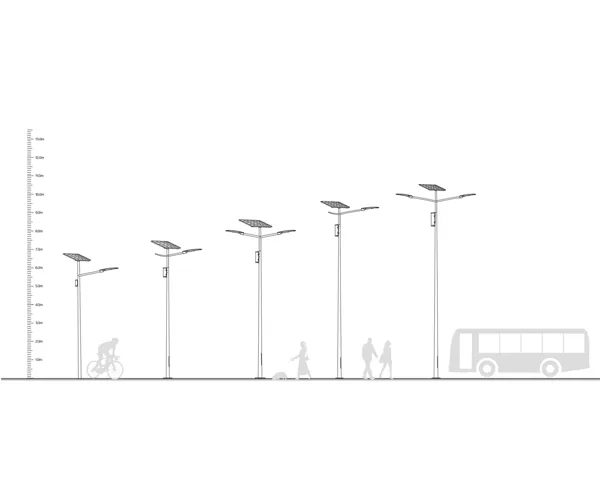 TRANSFO โคมไฟถนนพลังงานแสงอาทิตย์แบบแยกส่วน